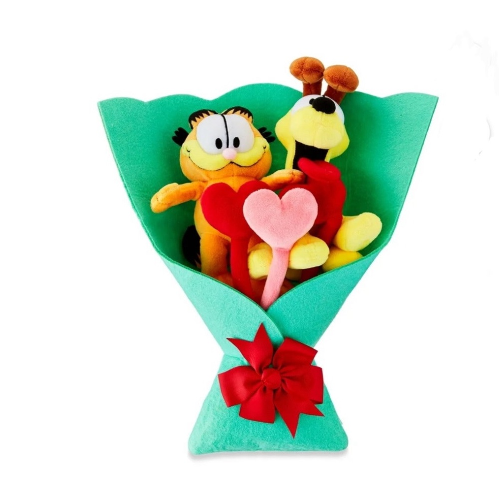Plush Toy Bouquet with Red Bow